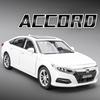 1:24 Honda Accord E300 Car Model Toy Pull Back Light Music Doors Opened Miniature Vehicles Models for Kids Christmas Gifts