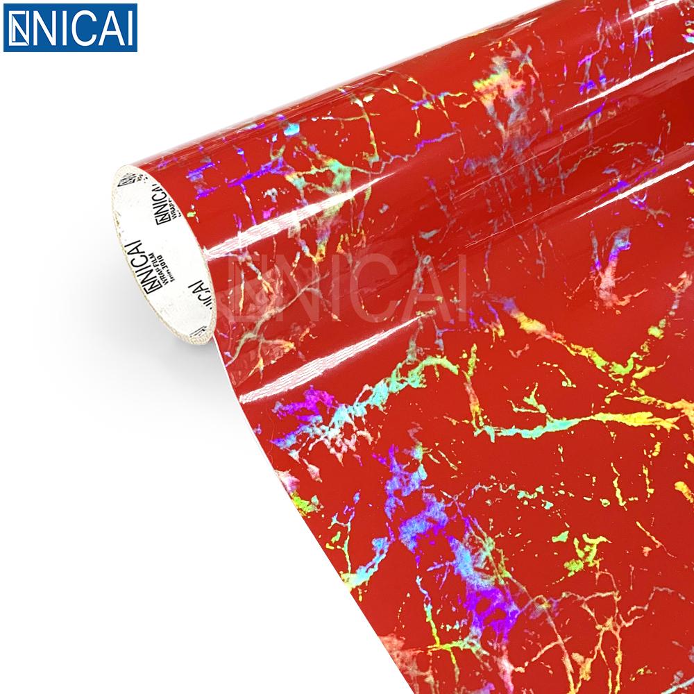New Design Crystal Laser Marble Car Wrap Film Glossy Series Personality Clearly Pattern Car Film Sensitive Glue Car Stickers