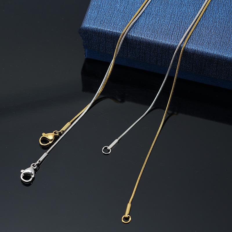 Stainless Steel Snake Bone Chain Necklace Women'S Diy Titanium Steel Pendant Accessories Collarbone Chain Spot