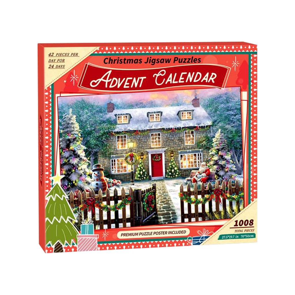 Creative 24 Boxes Of Puzzle  Red Christmas 24 Days Surprise Guessing Music  Small Gift