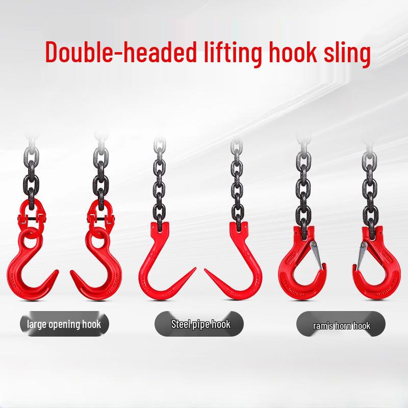 1-Ton 1-Meter Outdoor Manganese Steel Lifting Chain Sling with Double Hooks