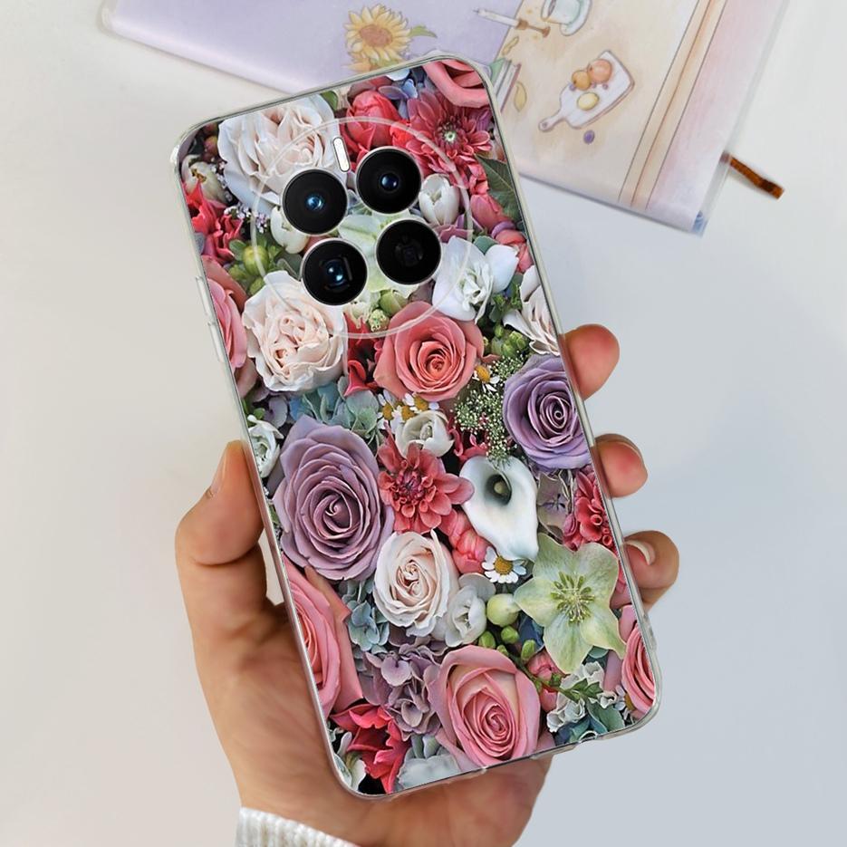For Huawei Mate 50 Pro Case Stylish Butterfly Flowers Soft Slim Fundas Phone Case For Huawei Mate 50 Mate50 Pro Back Cover Coque