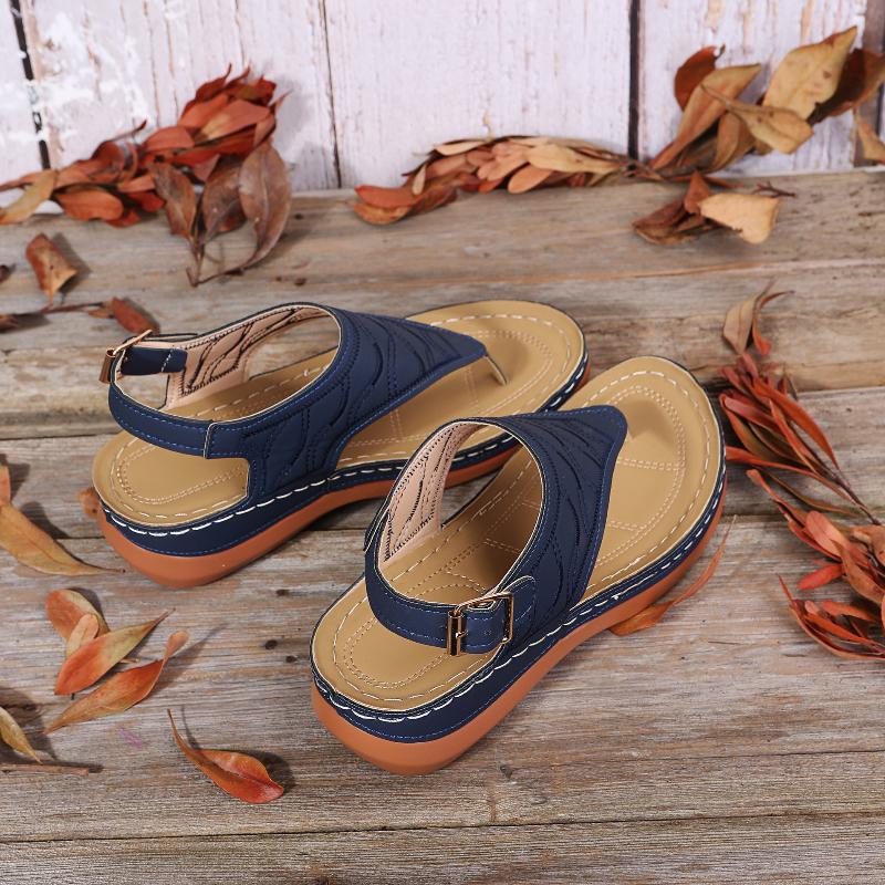 Women Casual Summer Beach Shoes Beach Roman Clip Toe Casual Sandals