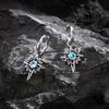 Vnox Hexenknoten Mond Stern Anhänger Halsketten Ohrringe für Männer Frauen, Edelstahl Keltischer Knoten Mondstein Halsband Schmuckset