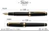 Sailor Professional Gear Gold Fountain Pen Black Medium Nib 11-2036-420 with Converter