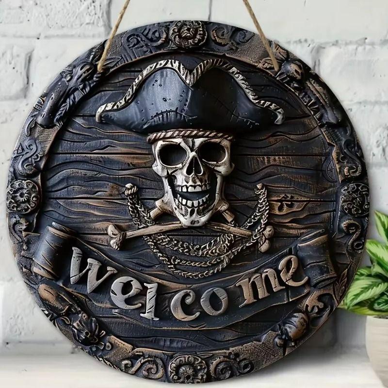 Flat 2D Metal Sign Board Hanging Decorative Wall Art 20x20cm