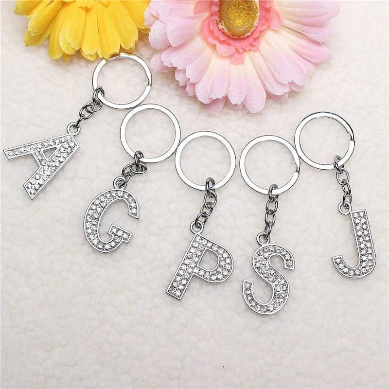 Buy Crystal Alphabet Keyring 26 Letters Initial Key Ring Key Chains