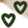 Heart Shaped Wreath Heart Love Garland Wall Hanging Sign Plastic Artificial Greenery Yard Signs for Home Farmhouse Window Decor