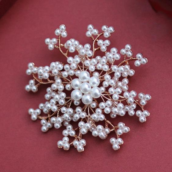 

Атмосферная снежинка брошь женская универсальная высококачественная дизайнерская брошь Sense корсаж темперамент жемчужная булавка костюм аксессуары розового золота