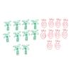 100pcs Paper Clips Portable Mini Electroplating Green Tree Pink Strawberry Shape Metal Paper Clips for Office