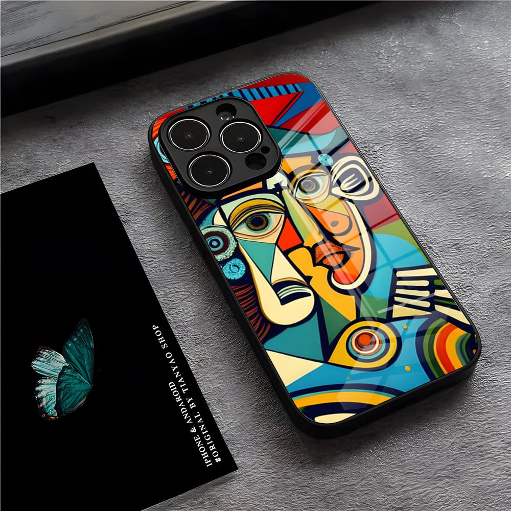 Picasso Abstract Art Painting Phone Case For IPhone 17 Pro Max 15 Pro 16 14 Plus 12 13 Mini 11 Pro Shockproof Glass Cover