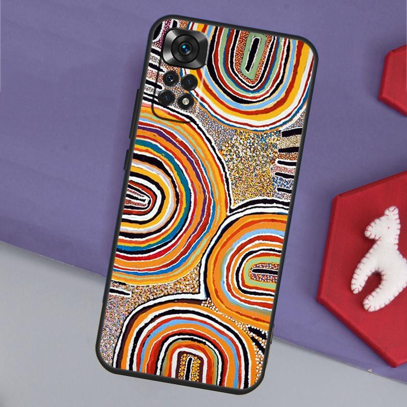 

Aboriginal Art Print Funda For Xiaomi Redmi Note 14 13 12 Pro 11 9 10 9S 10S 11S 12S Redmi 14C 10C 12C 13C Case Redmi Note 14 Pro 5G