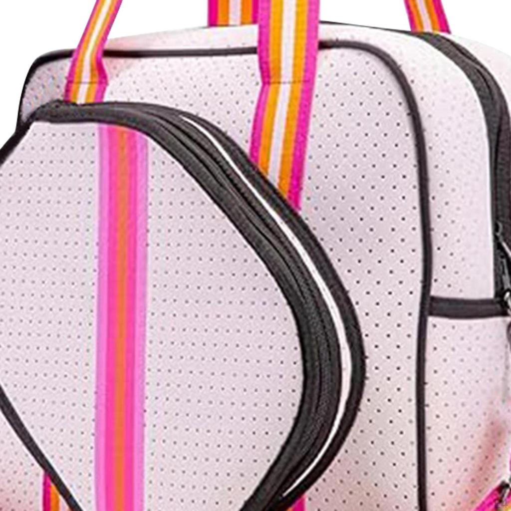 Badminton Shoulder Bag Large Handbag for Adults Pickleball Racquet Orange