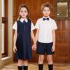 Marineblaues Schuluniform-Kleider-Set für Mädchen