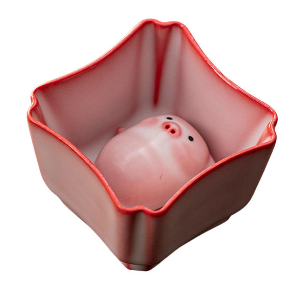 Ceramic Pig Bubble Blowing Cup Handmade Blow Bubbles Pig Ceramic Tea Pet Piggy Cartoon Tea Cup Unique Gift for Tea Drinkers