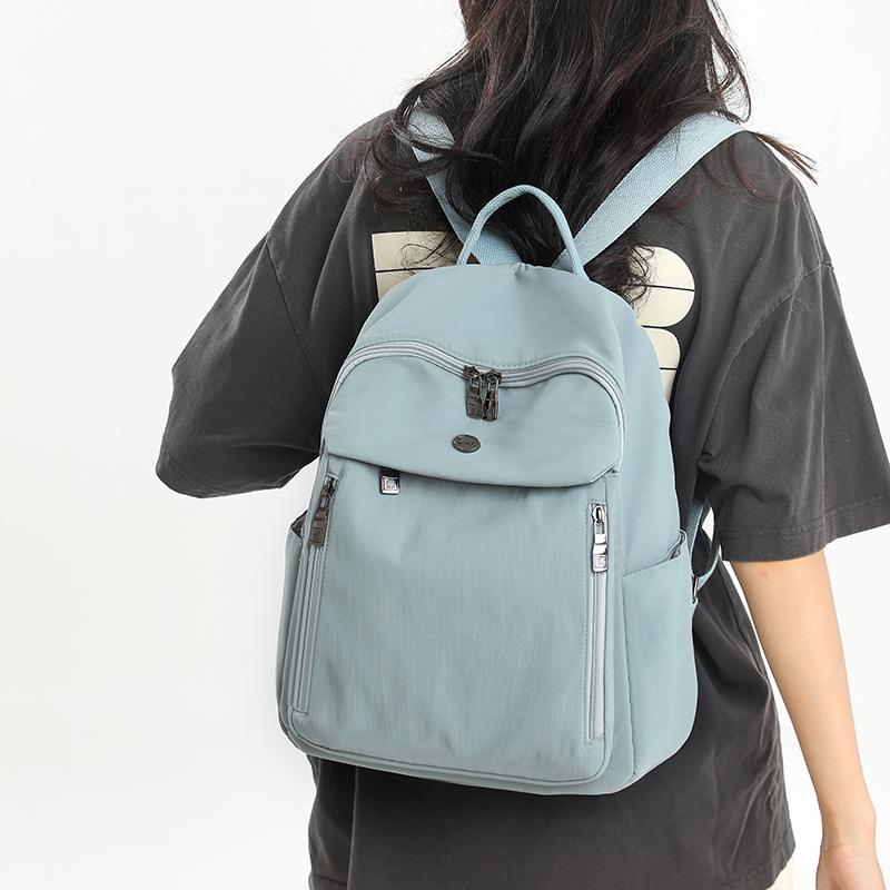 Ryggsekk i nylon for kvinner Reise-ryggsekk Student Skolesekk