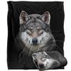 JQ Licensing En Silky Wolf Head Supersoft Blanket