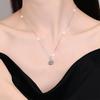 S925 Sterling Silver Necklace Classic Simple Necklace Moissanite Six Claw Pendant Collarbone Chain 2026