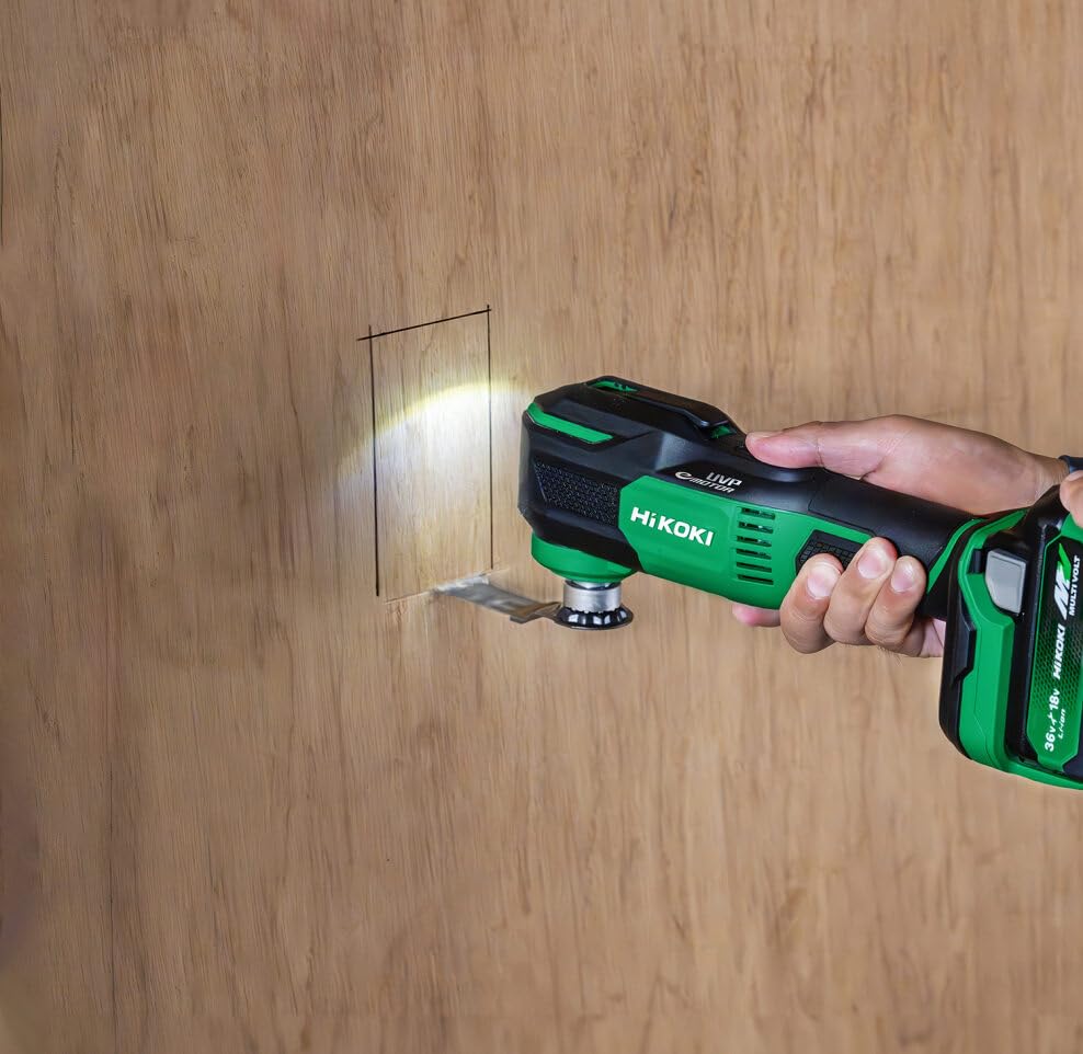 HiKOKI CV18DA 18V with Starlock OIS Charger and Case Sold Separately (NN) Low-Vibration Multi-Tool Compatible,