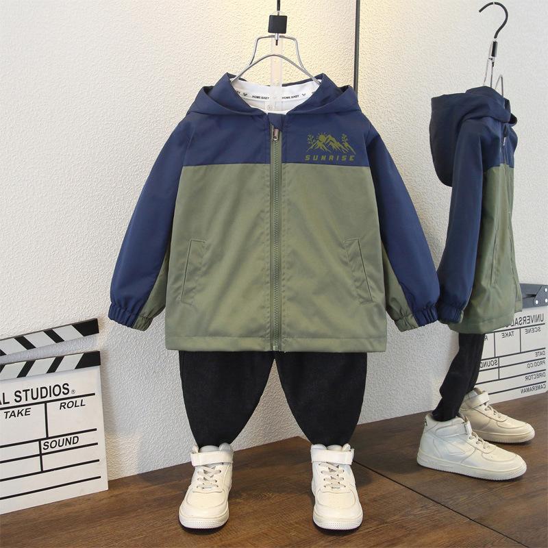 Children's Fashion Casual Coat 2025 Spring and Autumn Boys Handsome Hardshell Jacket