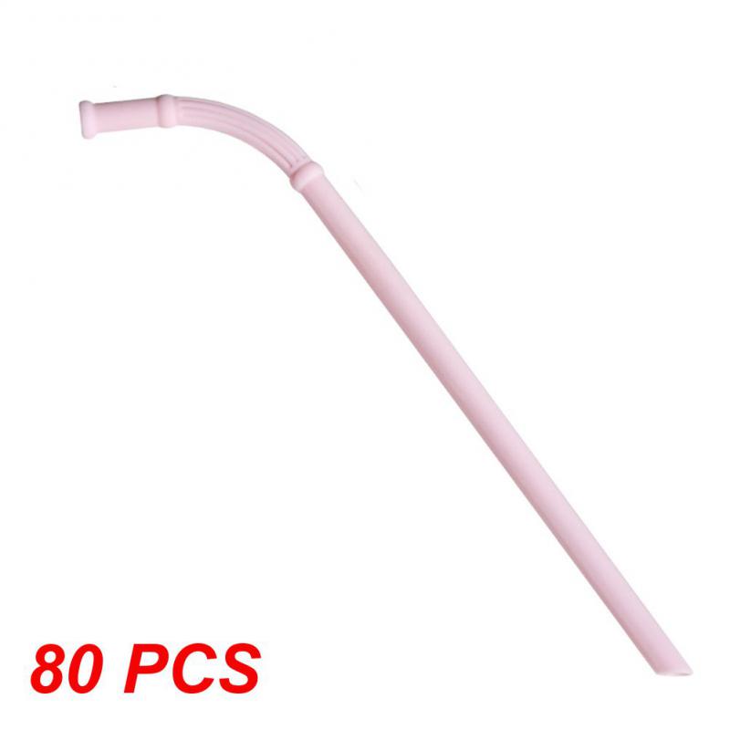 10~80PCS Straight Bent Drinking Straw Reusable Food Grade Silicone Colorful Kitchen Accessories Mug Straws Long Flexible