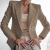 Women's Fashion Casual Long Sleeve Blazers - Spring Autumn Office Jacket Outerwear Coat Clothes