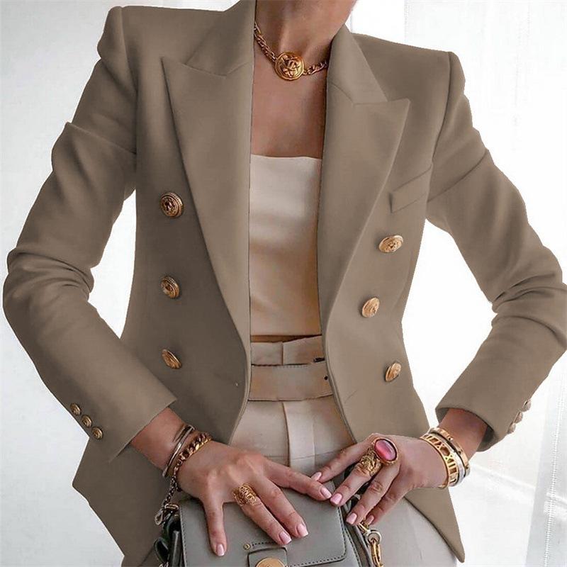 Women's Fashion Casual Long Sleeve Blazers - Spring Autumn Office Jacket Outerwear Coat Clothes