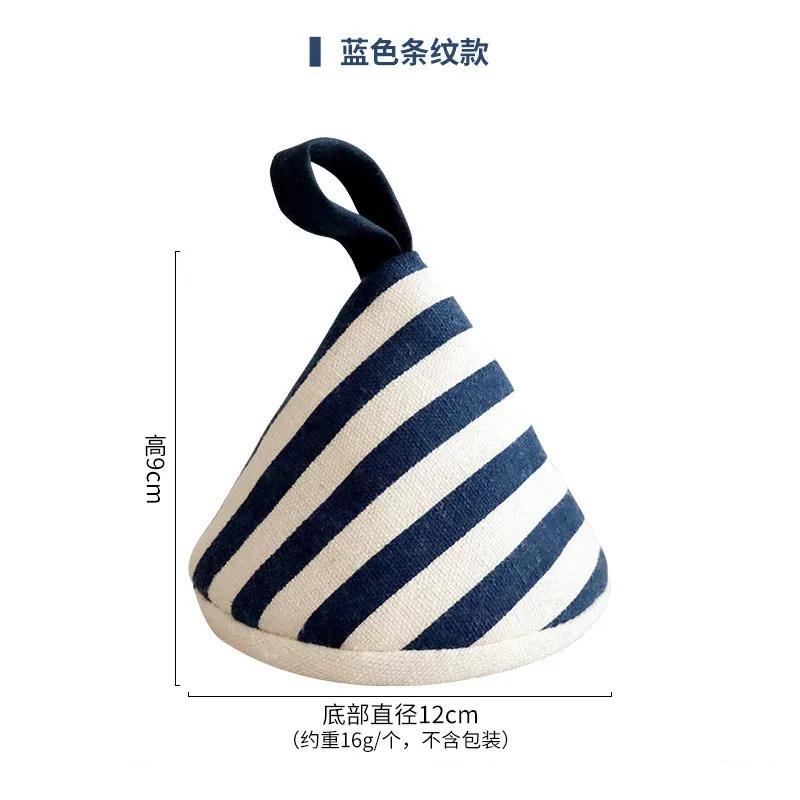 

1Pc Polka Dot Striped Printed Cotton Small Microwave Oven Glove Home Kitchen Baking Tool Heat Insulation Pad Pot Cap