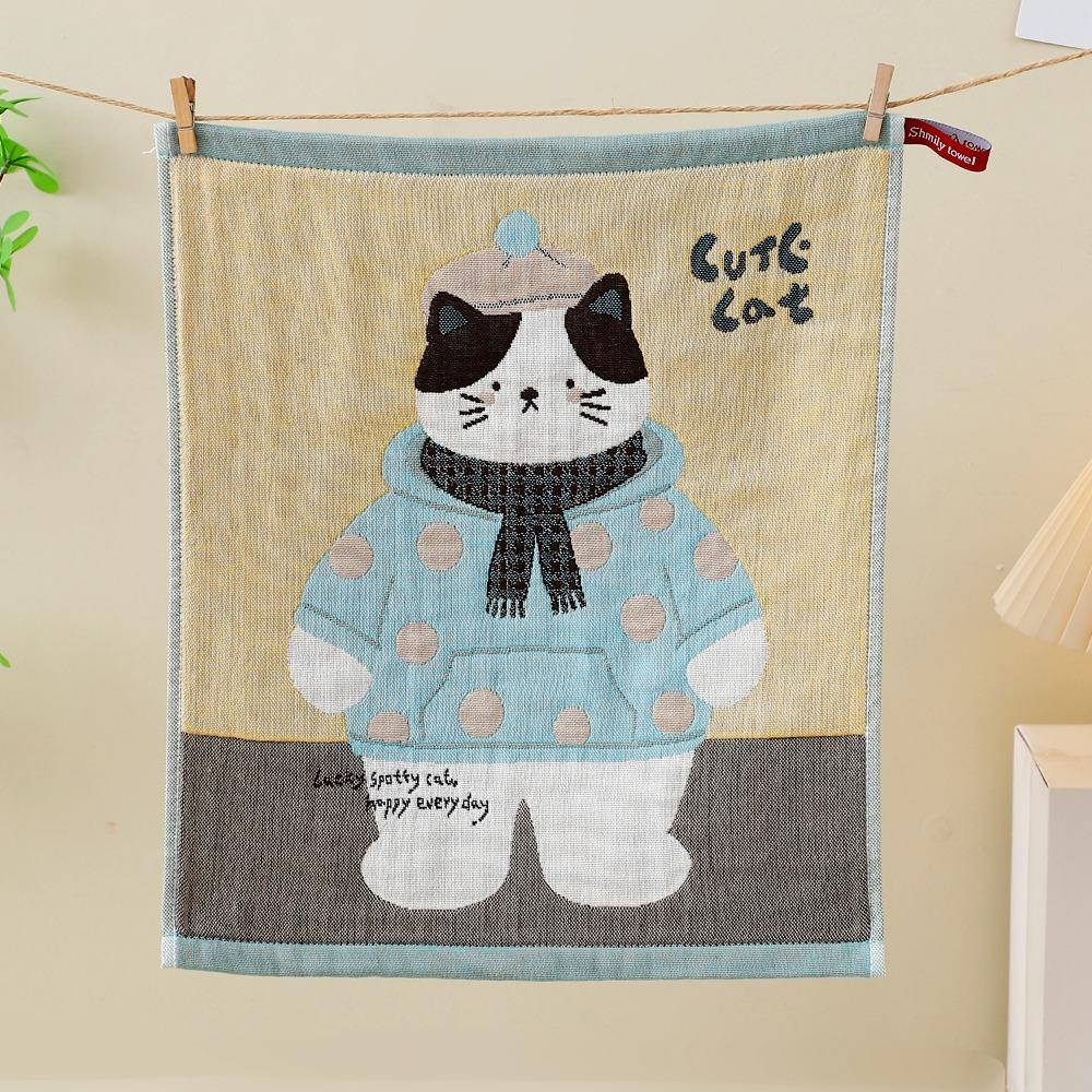 New 34x40cm Large Hand Towel 4 Layer Cotton Gauze Decorative Pure Cotton Dish Cloth Quick Dry Kitchen Towel Home Restaurant