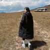 Koreanische Mode Lange Puffer Jacken Frauen Kausalen Winter Reine Farbe Lose Unten Mäntel Büro Dame Oversize Mit Kapuze Parkas Weibliche 2022 chic