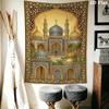 Muslim Wall Tapestry Aesthetic Wall Hanging Printed Fabric Blanket Decorative Tapestries for Bedroom Living Room Home Decor