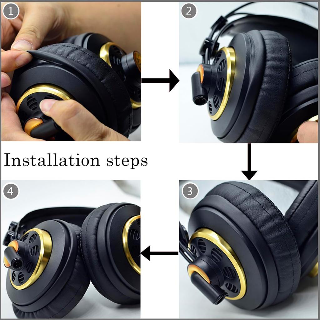 K240 Ear Pads Defean Replacement Ear Cushion Earpads Pillow Cover Compatible with AKG K240 K550 K551 K553 K241 K241 K272 Headset,Softer