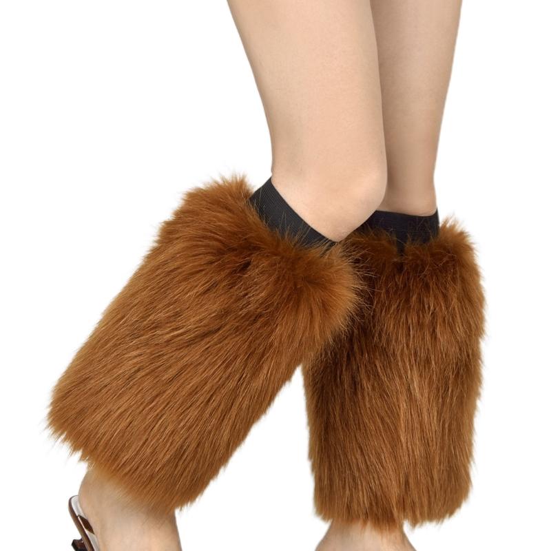Boots Covers Women Solid Color Sexy Faux Fur Leg Warmer Calf Socks Party Costume