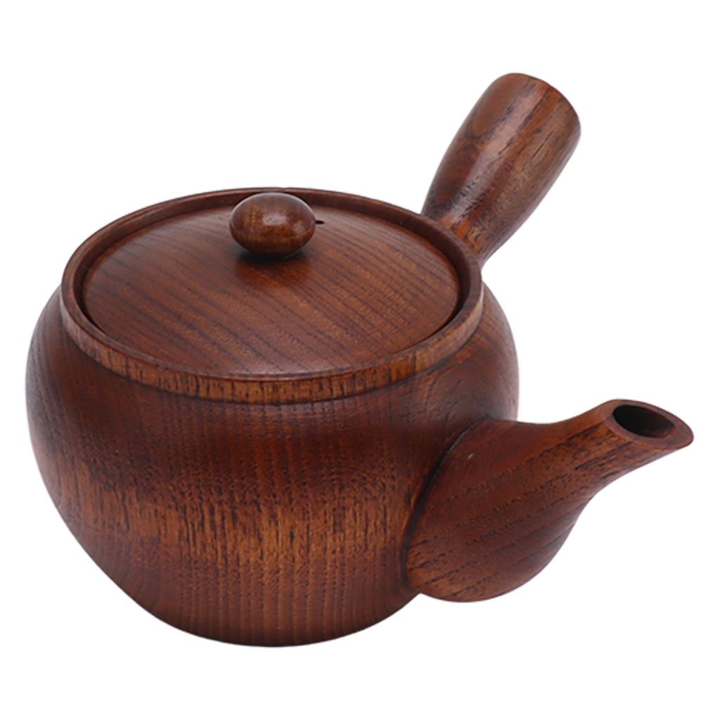 Wooden Tea Pot Traditional Style Durable Tea Kettle Exquisite Whistle Tea Kettle for Home Restaurant Office