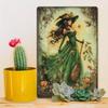 Metal Wall Art Vintage Witchcraft Decor for Home Bar Cafe 8x12 Inch