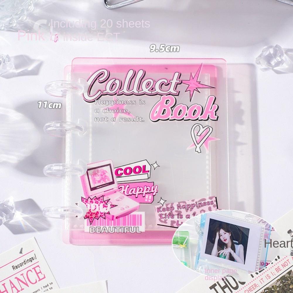 New Love Card Album PP Mini Idol Card Collect Book with 20 Internal Pages 3 Inch Photocard Binder