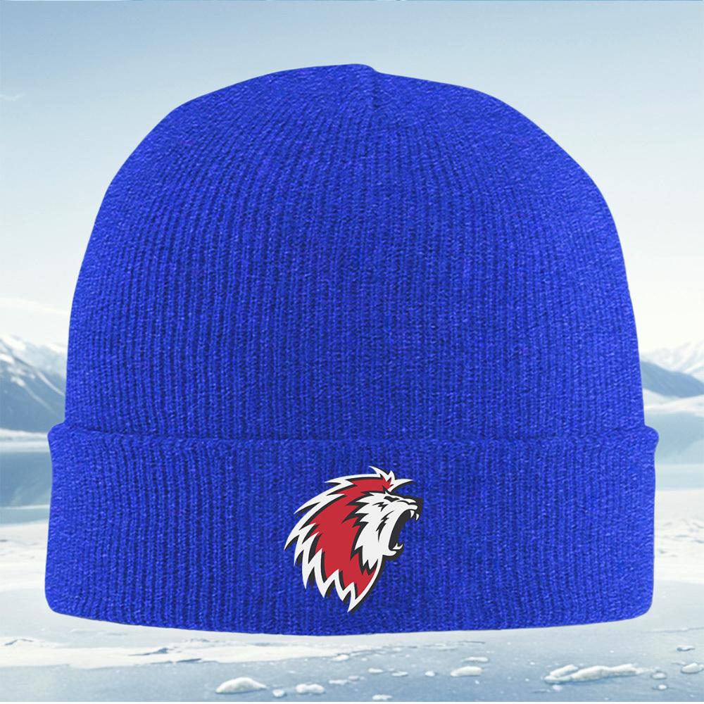Lion Head Red White Black Men Women Unisex Knitted Hat Beanie Pullover Cap Winter Thermal Warm Christmas Outdoor Cycling Hiking