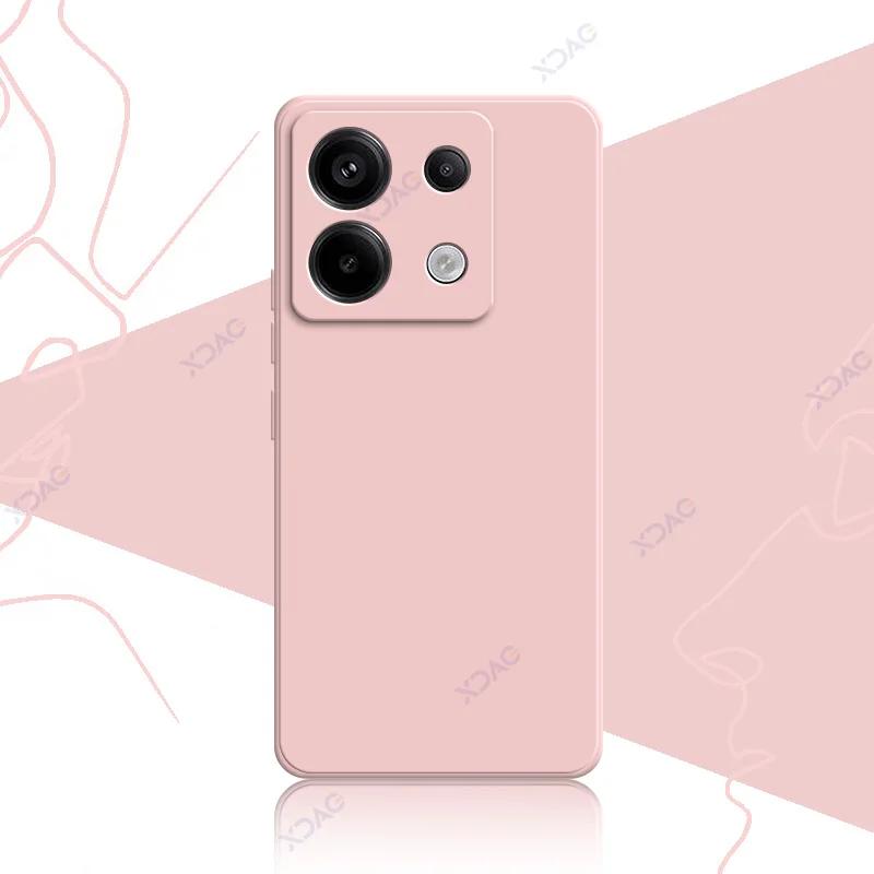 Śliczne kwadratowe silikonowe etui z płynnym silikonem do Xiaomi POCO X6 Pro Neo 5G Luksusowe miękkie etui na telefon POCOX6 X6Pro X6Neo Coque