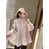 Women's Puff Sleeve Bowknot Shirt Jacket - New Gentle Sweet Blouse, Loose Mid-Length Top for Spring and Autumn 2025