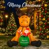 8.2FT Yard Party Decoration Inflatable Reindeer Santa Toy LED Light Xmas Home Decor Ornament Supplies Christmas Holiday Gift