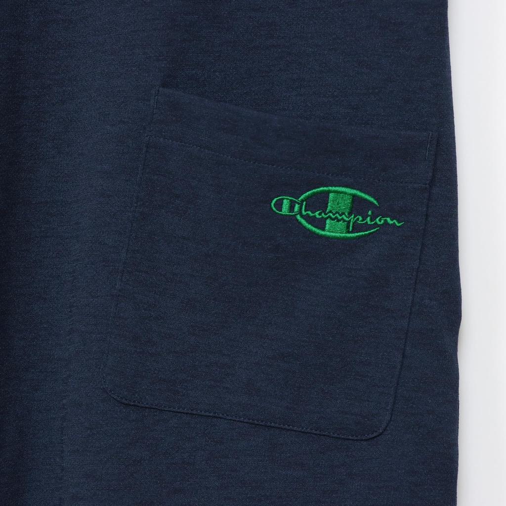 Champion One Piece Dress Navy Short Sleeve Crew Neck Breathable UV Protection Quick Drying One Point Embroidery CW-BG305 Women's