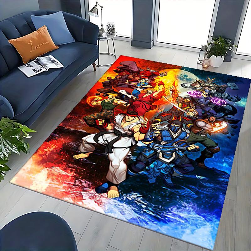 1pc Street Fighter Anime Cartoon Design Office Chair Mat, Anti-Slip Carpet for Home Decor, Suitable for All Seasons, Perfect Gift for Fans.U008