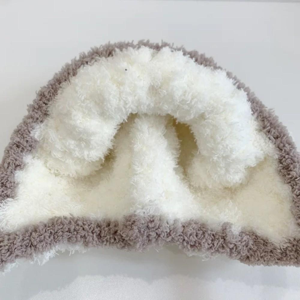 New Cute Ear Warm Hat Windproof Cold Proof Ear Protection Hat Coral Velvet Thickened Pullover Cap Baby