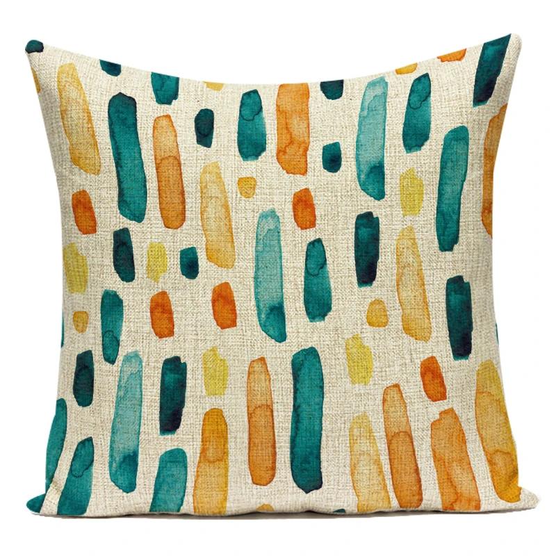 3D Lovely Geometric Simple Pillow Case Polyester Sofa Home Cushion Cover For Bedroom Car Pillowcase Pillow Cover