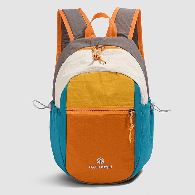 Schoolbag new outdoor travel fashion color matching backpack couple commuter casual schoolbag lightweight trend versatile backpack