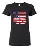Ladies Impeach 45 President Donald USA American Flag Political DT T-Shirt Tee Unisex T-Shirt