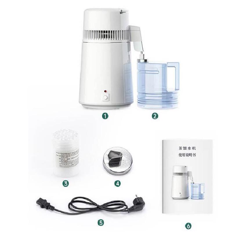 Water Filter Dispenser 750W 4L Home Pure Water Distiller Medical Equipment Distiller Laboratory Disinfection Stainless Steel Water Distiller