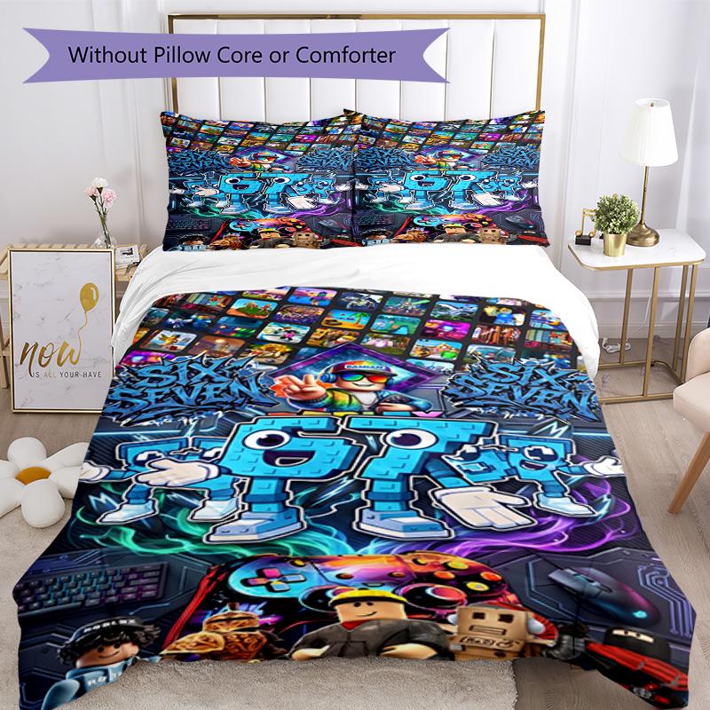 Set Biancheria da Letto Roblox Copripiumino Traspirante con Federe Biancheria da Letto Decorativa per Camera da Letto Decorazione della Casa Regalo di Compleanno
