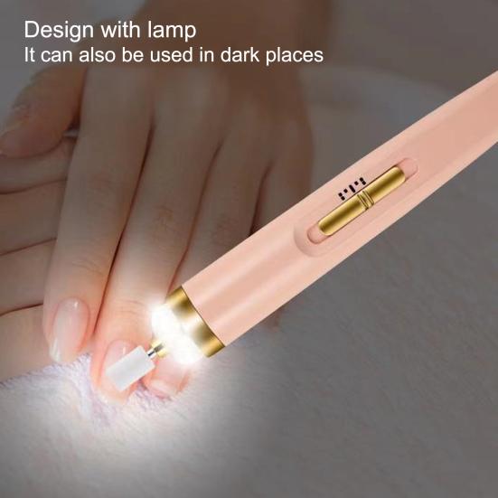 Yousheng 1 Set Electric Nail Grinder High-Speed Rechargeable Plastic Manicure Polishing Machine Nail Drill File Grinder Kit for Female