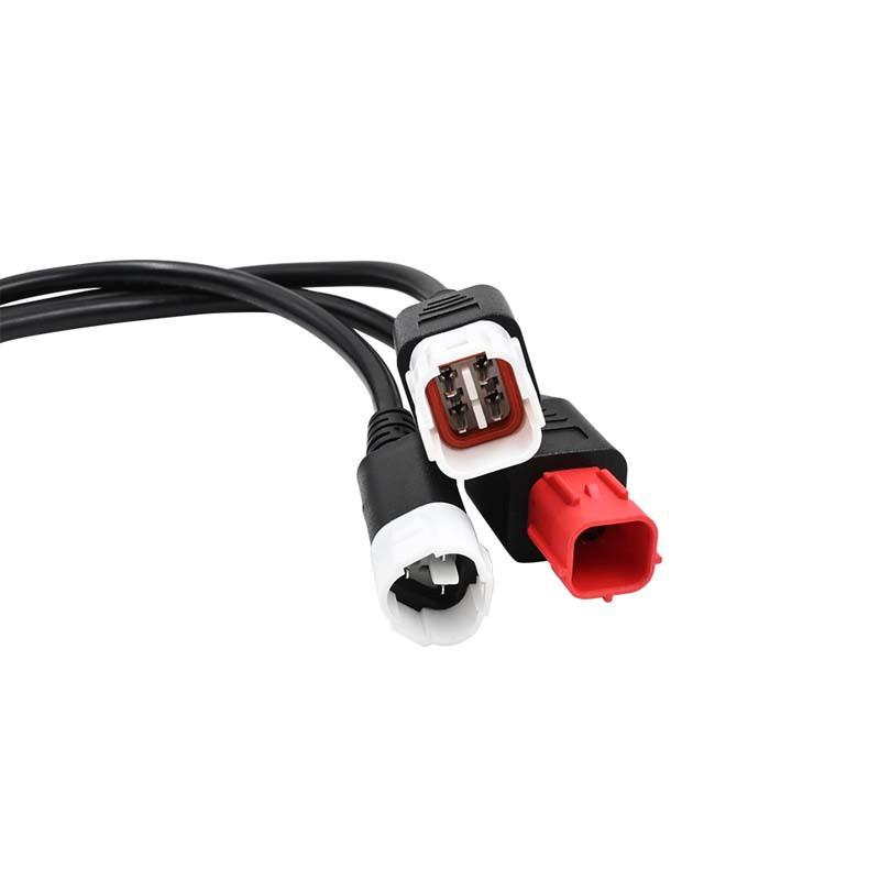 3 In 1 For Yamaha 3Pin 4Pin Honda 6Pin Obd2 16Pin Motorcycle Diagnostic Connector Cable Adapter Extension Cable